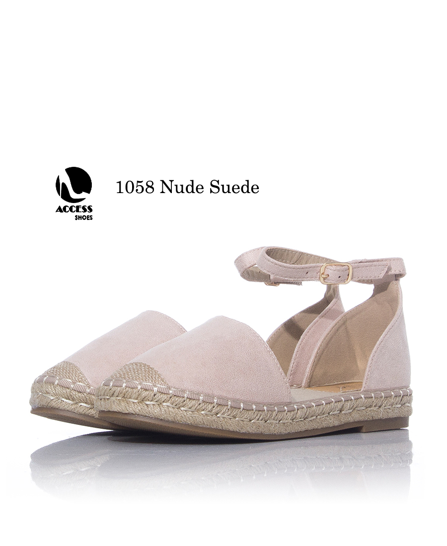 Εσπαντρίγιες Suede με άνοιγμα στα πλαινά -Μπέζ - Image 2