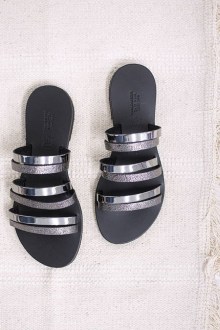 Παντόφλες Leather – HANDMADE IN GREECE - Ατσαλί