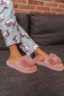 Παντόφλες φάσα με καρδιά - Ρόζ