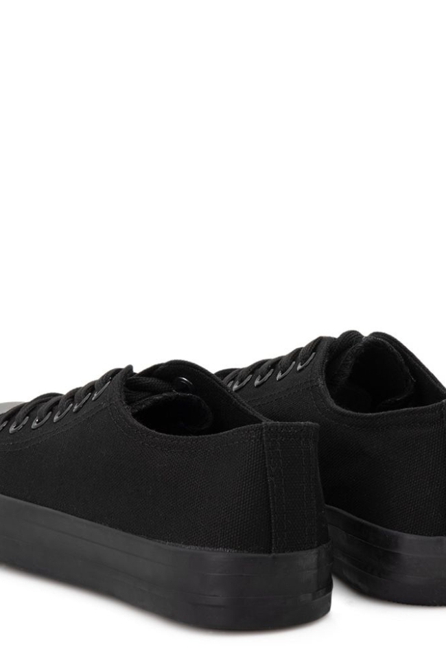 Ανδρικά πάνινα με κορδόνια και άνετο πάτο- Μαύρο - Image 3