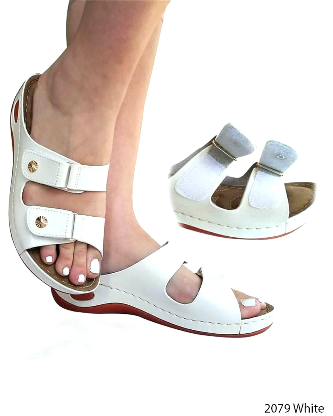 Ανατομική παντόφλα με Scratch – Λευκό - Image 2