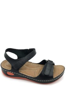 Δερμάτινα Σανδάλια Ανατομικά με Scratch – Μαύρο