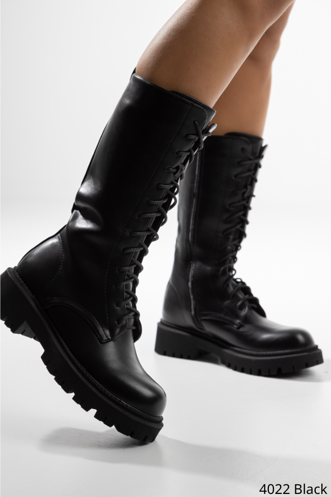 Αρβυλάκια με τρακτερωτό πάτο - Μαύρο - Image 2