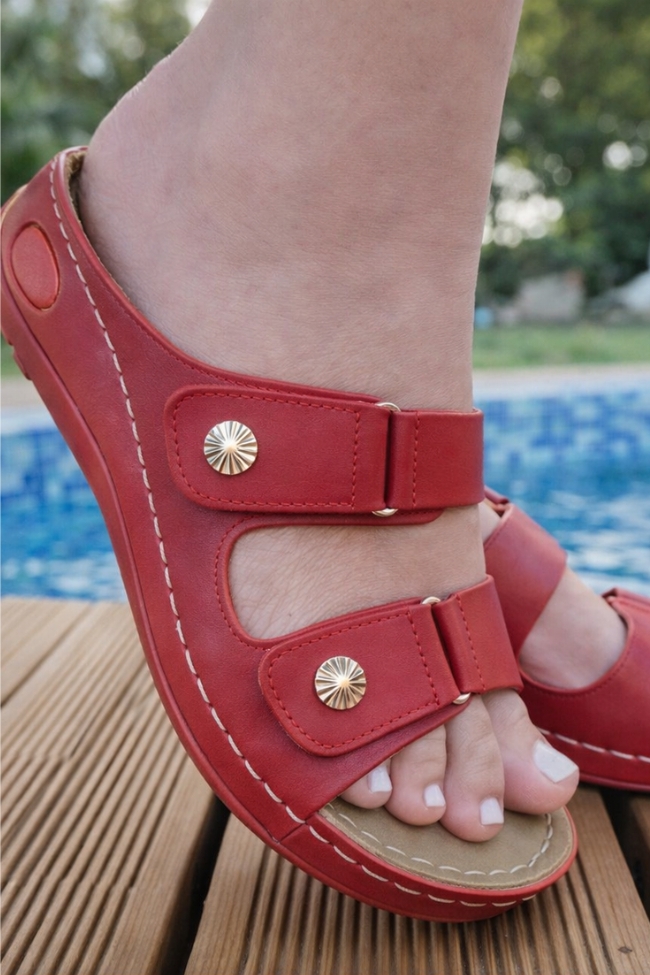 Παντόφλές COMFORT-ANATOMICS - Κόκκινο