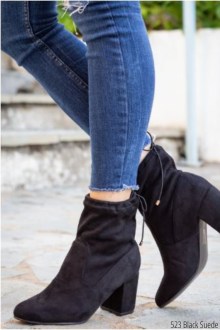 Μποτάκια Suede - Black
