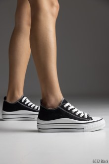 Γυναικεία υφασμάτινα sneakers Μάυρο