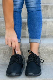 Sneakers Yφασμάτινα – Μάυρο