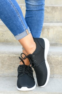 Sneakers Yφασμάτινα - Μάυρο / Λευκό