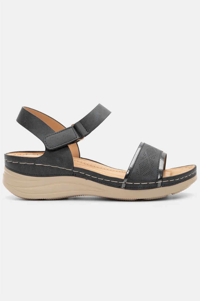 Comfort Σανδάλια με Λουράκια Scratch - Μαύρο - Image 2