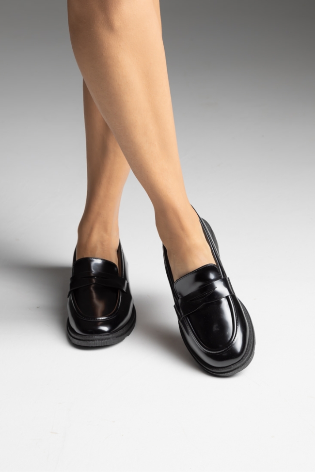 Μοκασίνια λουστρίνι matt - Μαύρο - Image 5