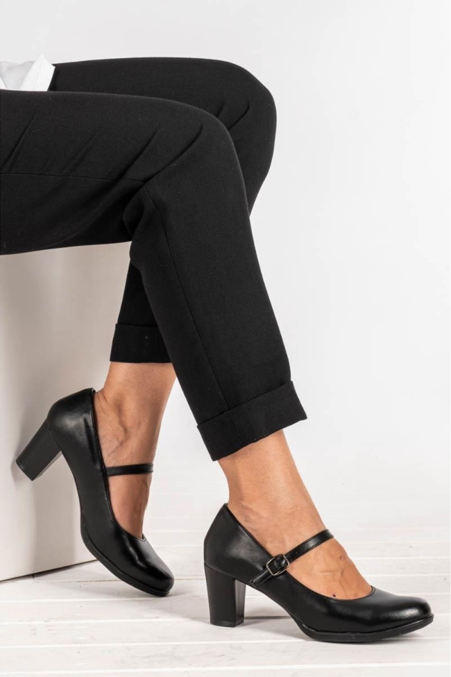 Γόβες με Μπαρέτα - Μαύρο - Image 2