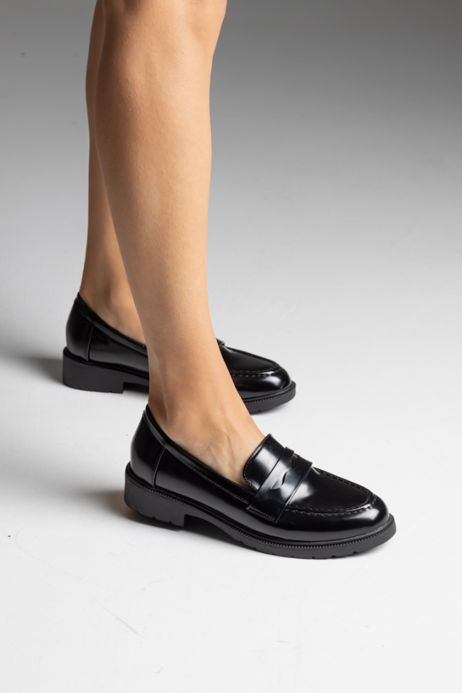 Μοκασίνια λουστρίνι matt - Μαύρο - Image 3