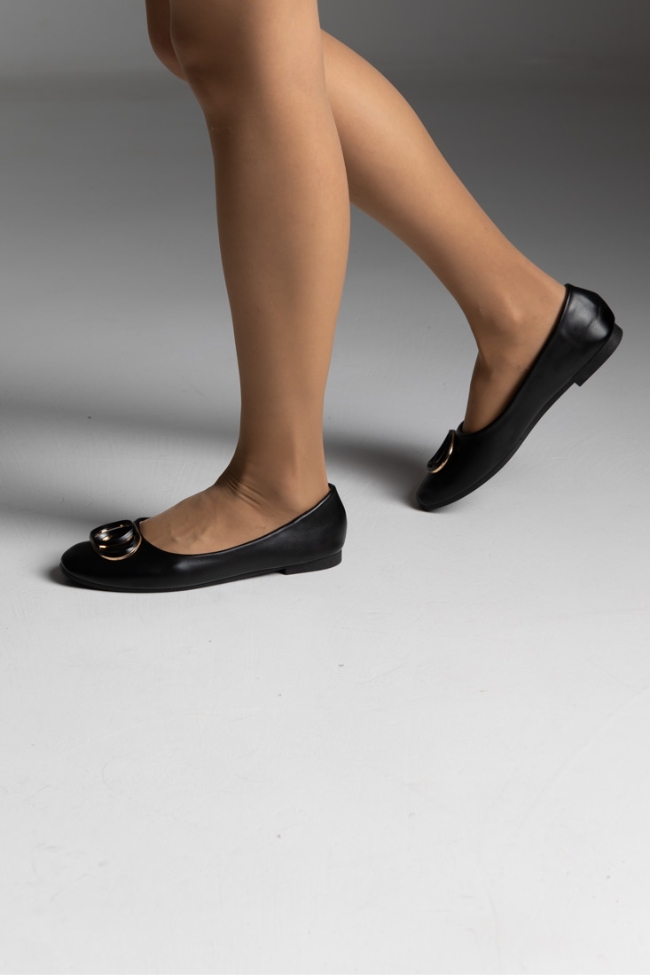 Loafers δερματίνη - Μαύρο - Image 5