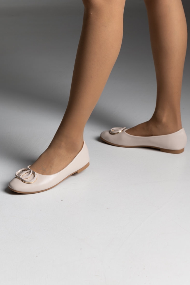 Loafers δερματίνη - Μπέζ - Image 2