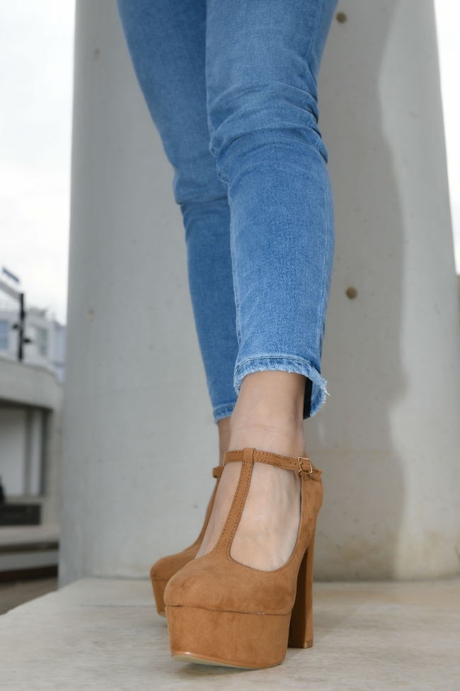 Γόβες με Μπαρέτα - Κάμελ - Image 3