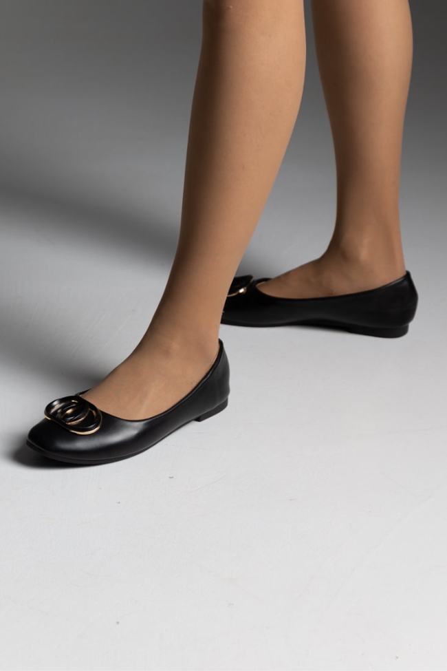 Loafers δερματίνη - Μαύρο - Image 4