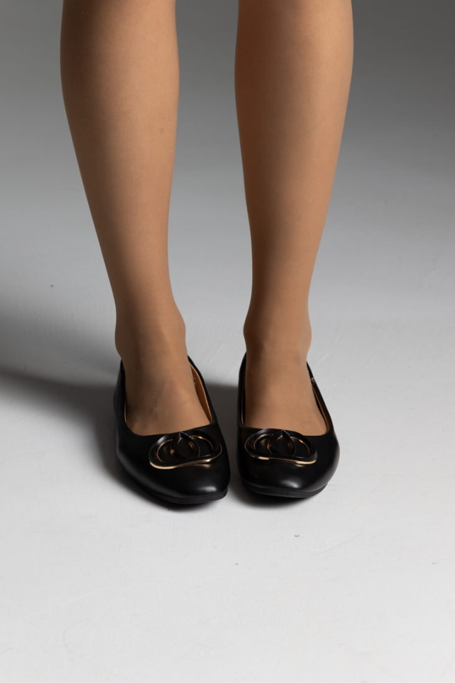 Loafers δερματίνη - Μαύρο - Image 3