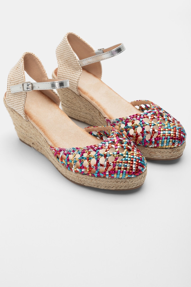 Πλατφόρμες Εσπαντρίγιες με Ψάθα - Πολύχρωμο - Image 2