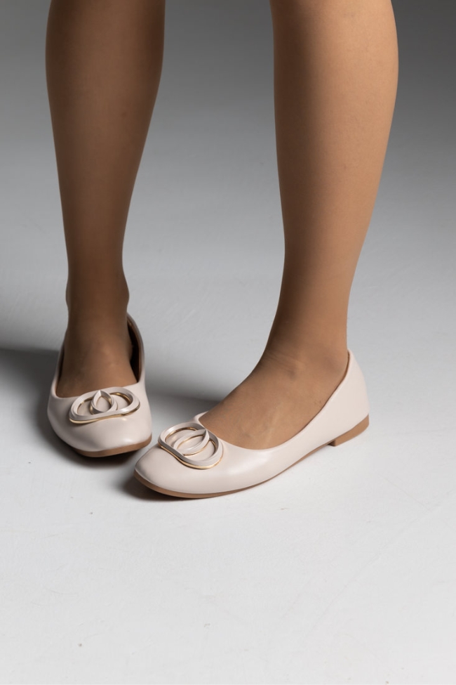 Loafers δερματίνη - Μπέζ - Image 4