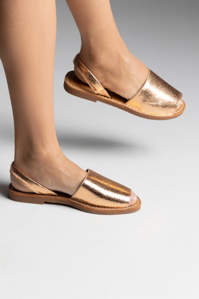 Sandals δερματίνη - Σαμπανί - Image 3