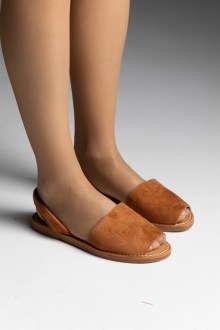 Sandals suede - Κάμελ