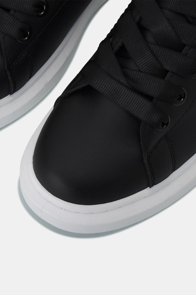 Ανδρικό αθλητικό δίσολα με κορδόνια - Μαύρο / Λευκό - Image 4