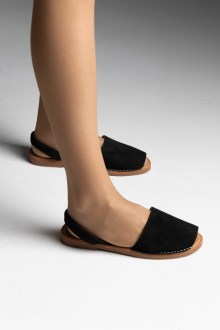 Sandals suede - Μαύρο