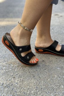 Ανατομική παντόφλα με Scratch – Μαύρο