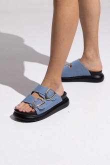 Ανατομικό Flatform δερματίνη - Τζίν