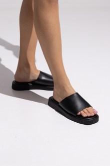 Σανδάλια Flatform δερματίνη - Μαύρο