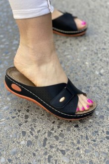 Ανατομική παντόφλα με scratch- Μαύρο