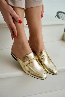 Mule Με Χρυσή Αγκράφα - Χρυσό