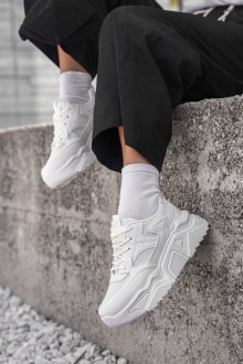 Sneakers με Chunky Σόλα - Λευκό