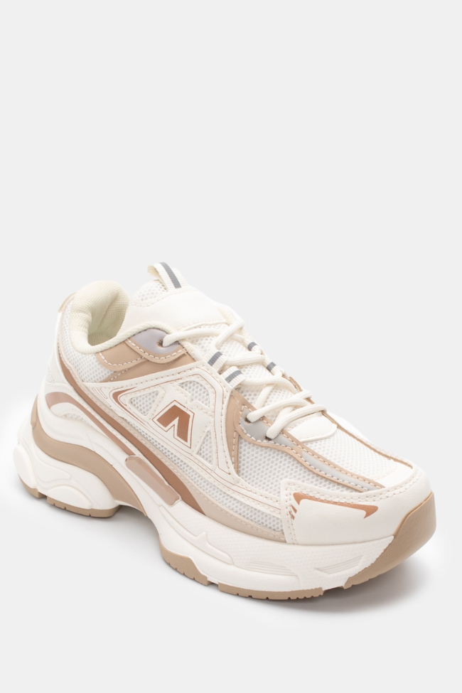 Sneakers σε Συνδυασμό Χρωμάτων - Μπέζ - Image 2