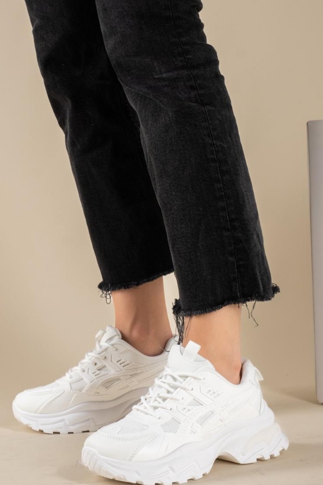 Chunky sneakers με ανατομικό πάτο - Λευκό - Image 3