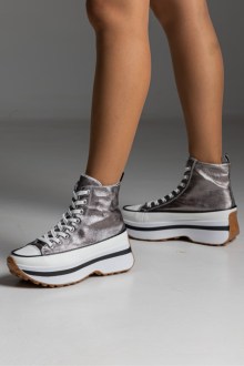 Sneakers Μποτάκια Δίσολα - Ατσάλι