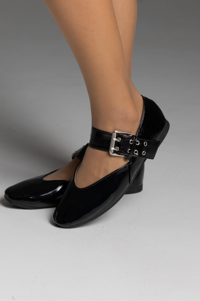 Μπαλαρίνα με Μπαρέτα & Διακοσμητικά Τρούκς - Μαύρο - Image 2