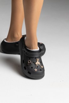 Παντόφλες Σαμπό με Γούνα & Charms