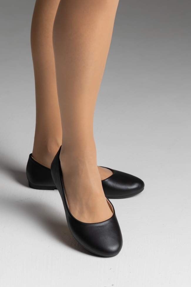 Γυναικείες μπαλαρίνες flat - Μαύρο - Image 2