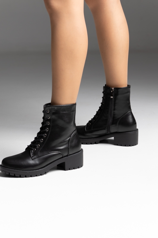 Αρβυλάκια γυναικεία Δίσολα με φερμουάρ - Μαύρο - Image 3