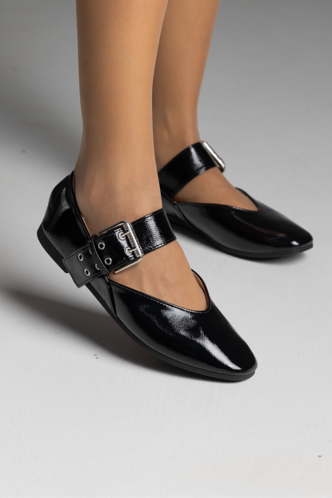 Μπαλαρίνα με Μπαρέτα & Διακοσμητικά Τρούκς - Μαύρο - Image 6