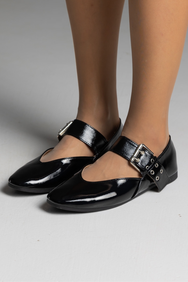 Μπαλαρίνα με Μπαρέτα & Διακοσμητικά Τρούκς - Μαύρο - Image 7