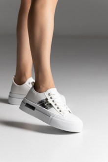 Δίσολα Sneakers Πάνινα τύπου all star - Λευκό