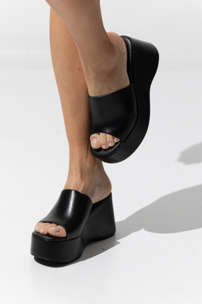 Ψηλές Πλατφόρμες με μαλακό πάτο - Μαύρο - Image 3