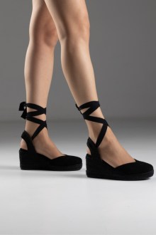 Πλατφόρμες Εσπαντρίγιες Lace Up - Μαύρο