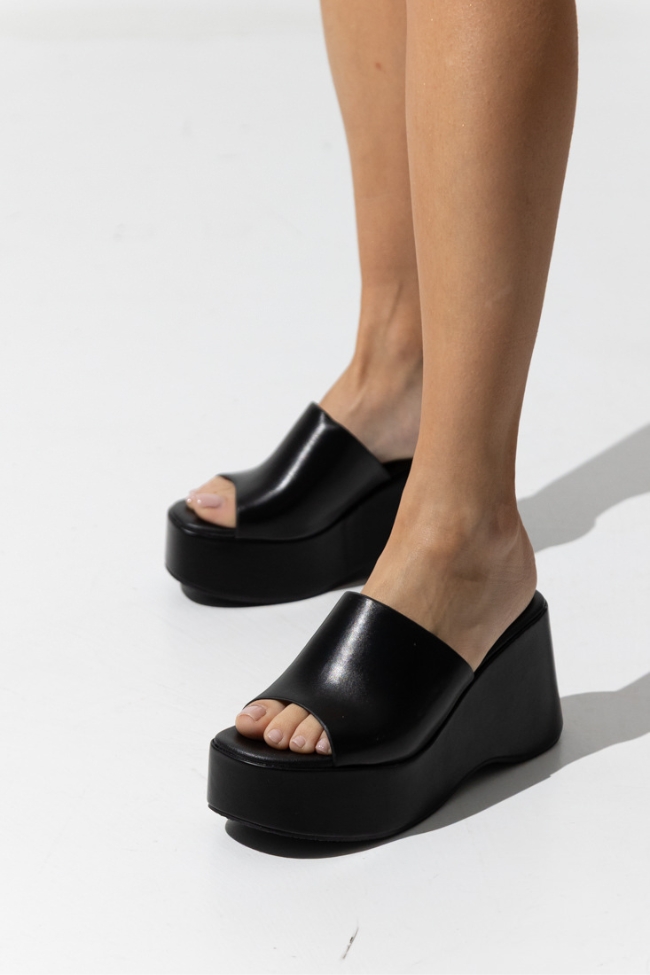 Ψηλές Πλατφόρμες με μαλακό πάτο - Μαύρο