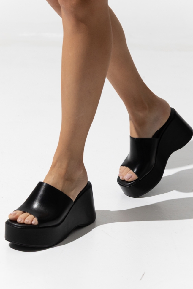 Ψηλές Πλατφόρμες με μαλακό πάτο - Μαύρο - Image 4