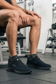 Unisex Sneakers υφασμάτινα running sneakers – Μαύρο