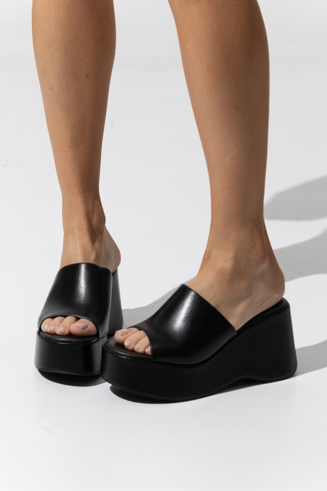 Ψηλές Πλατφόρμες με μαλακό πάτο - Μαύρο - Image 2