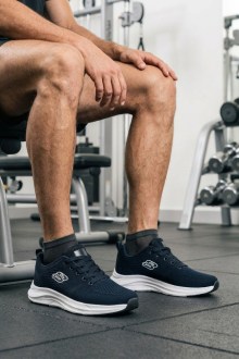 Unisex Sneakers υφασμάτινα running sneakers – Μπλέ